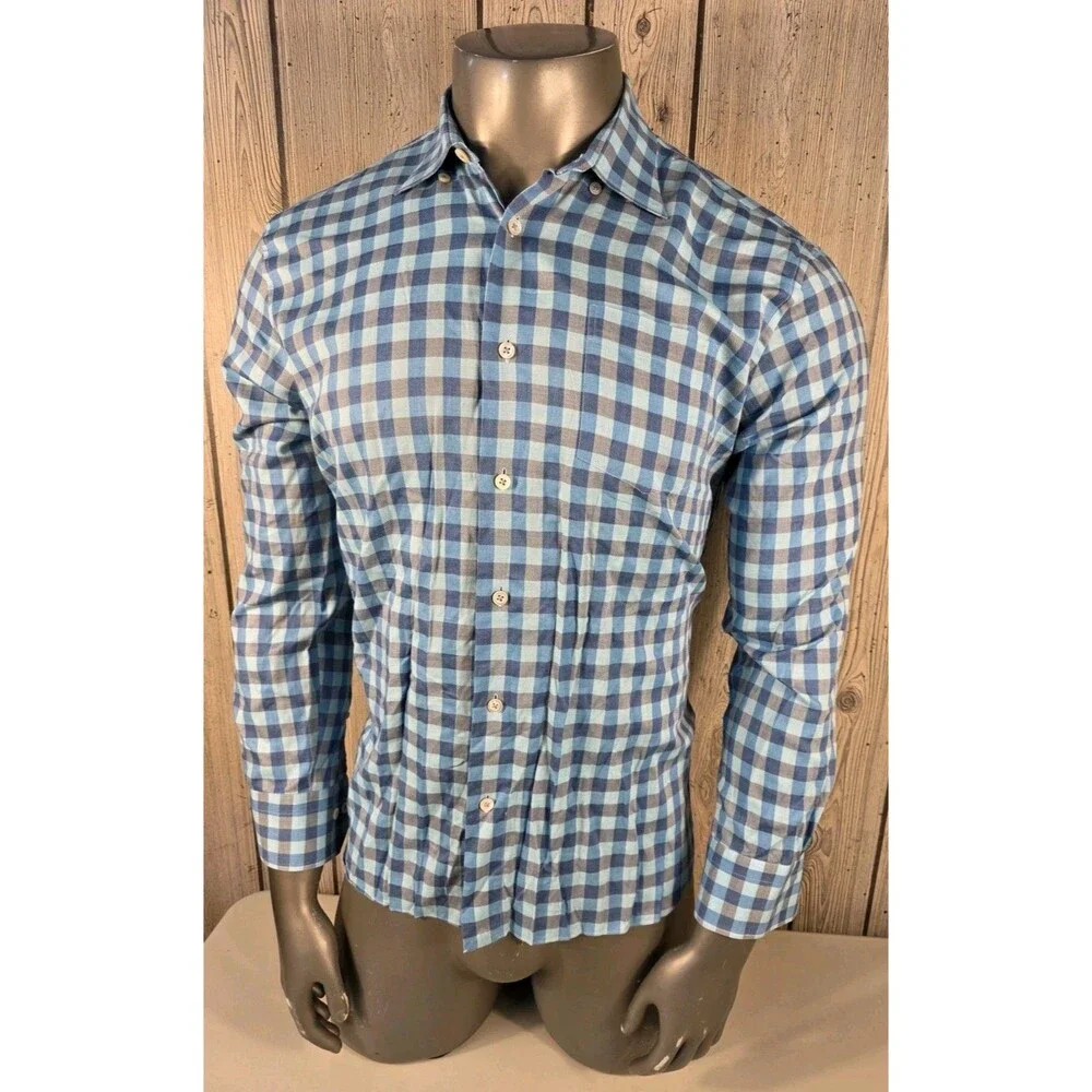 Calder Carmel Shirt Limited Edition 1/150 Mens Large Blue Check Long Sleeve